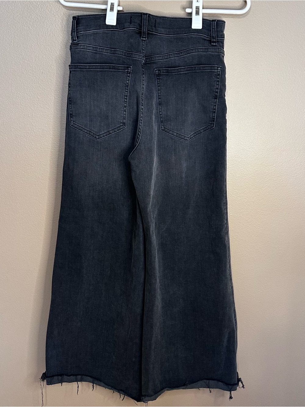 Madewell Flared Wide-Leg Crop Jeans Size 27 Black Chasm High Rise Nu006 View 5